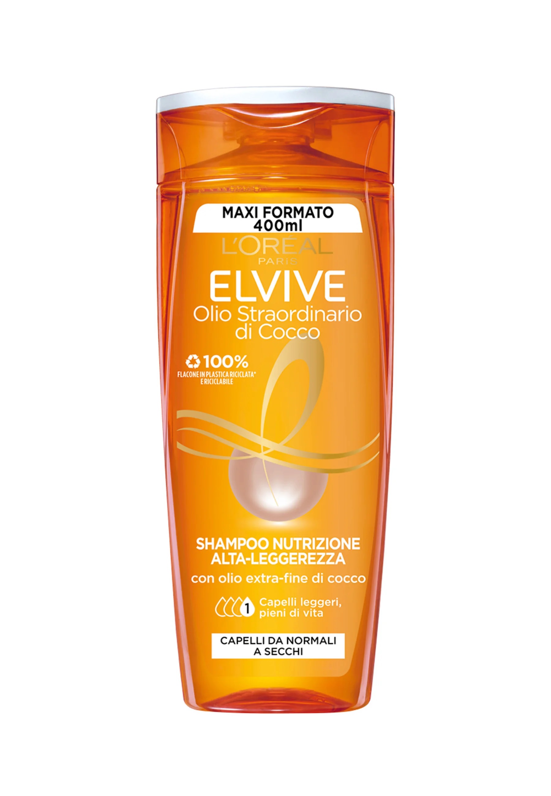 Elvive Olio Straordinario Shampoo Nutriente Ultraleggero Olio Di Cocco 400ml